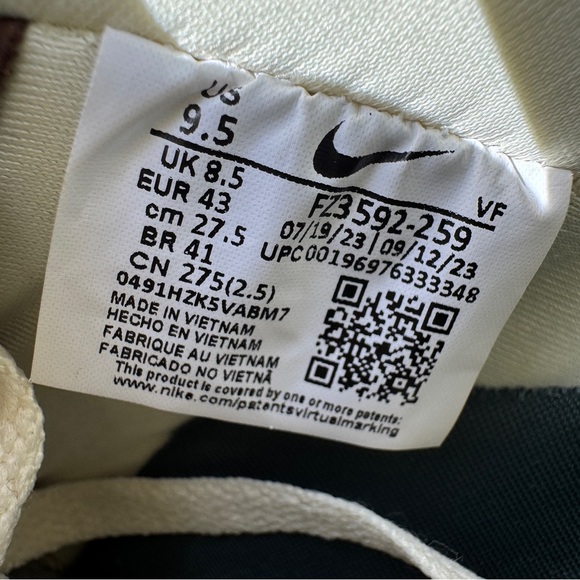 Nike Air Force 1 Brown and Cream Sneakers - Picture 5 of 6